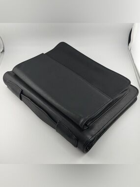 Men's Day-Timer Black Leather Briefcase Style 7-Ring Planner with Address Book